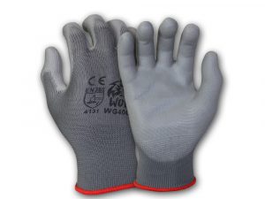 WOLF Ultra-Thin Breathable 13-gauge Grey Polyurethane Palm Coated Safety Glove bQuick One Safety