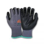 WOLF Cut Resistant Breathable Nitrile Foam Palm Glove with Tacky Dot Grip, Coated Quick One Safety