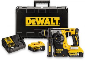DEWALT 20V MAX SDS Rotary Hammer Drill Kit, 5-Ah Batteries (DCH273P2)